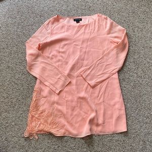 Marciano lace detail peach dress